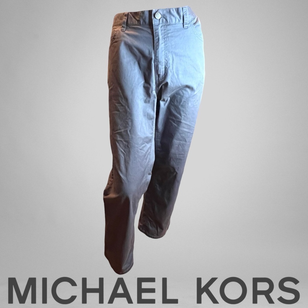 MICHEAL KORS Lightweight Cotton Chambray Slacks - Picture 2 of 10